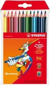 Przybory szkolne - Stabilo KREDKI TRIO 12 SZT. 203/12-02 - miniaturka - grafika 1