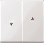 Wyłączniki światła i elektryczne - Merten Przełącznik kołyskowy do wyłącznika żaluzjowego M 432419 polarna biel - miniaturka - grafika 1