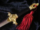 Repliki - broń - Płatnerze hiszpańscy MINIATURKA HISTORYCZNY MIECZ TAI CHI STAL TOLEDAŃSKA - miniaturka - grafika 1