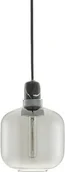 Lampy pozostałe - Normann Copenhagen Lampa Amp Okrągła Szkło Przydymione/ Czarny Marmur 502116 - miniaturka - grafika 1