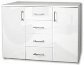 Komody - Akord FABRYKA MEBLI KOMODA K45 AKRYL BIAŁA WYSOKI POŁYSK - miniaturka - grafika 1