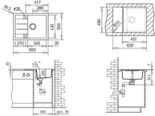 Teka ASTRAL 45 B-TG BIAŁY 88909 - Zlewozmywaki - miniaturka - grafika 3