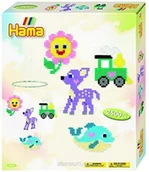 Zabawki kreatywne - Hama Midi - Karuzela Jelonek/Wieloryb/Kwiat/Pociąg - miniaturka - grafika 1