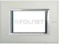 Klawisze i ramki - Bticino Ramka prostokątna aluminiowa 3 moduły - Btcino Axolute HA4803XC - miniaturka - grafika 1