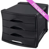 Pojemniki biurowe - Esselte Pojemnik z szufladami Europost Vivida czarny ES584-2 - miniaturka - grafika 1