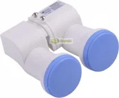 Konwertery satelitarne - CABLETECH Konwerter dual single LNB 0.5dB gold URZ0566 - miniaturka - grafika 1