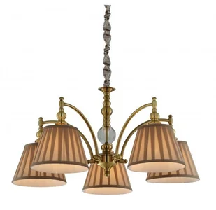 Candellux Klasyczny Żyrandol abażurowy LAMPA wisząca AUSTIN 35-13859 beżowy Patyna - Lampy sufitowe - miniaturka - grafika 3