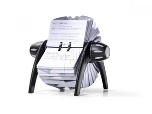 Durable Kartoteka obrotowa Telindex Flip Vegas czarna 2416-01 - Wizytowniki - miniaturka - grafika 3