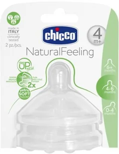 Chicco Smoczek antykolkowy 2szt do butelki NaturalFeeling przepływ regulowany 4m+ - Smoczki do butelek - miniaturka - grafika 7