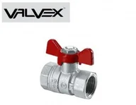Zawory i kraniki - Valvex ONYX ZAWÓR KULOWY PROSTY NIKLOWANY Z ALUMINIOWYM MOTYLKIEM - W/W - 1/2 - - miniaturka - grafika 1