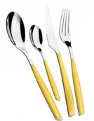 Zestawy sztućców - Bugatti Italy Sztućce Casa GLAMOUR - 24 elementy dla 6 osób (ŻÓŁTY) GL6U-021G50 - miniaturka - grafika 1