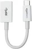 Kable USB - AmazonBasics adapter sieciowy, wtyczka na gniazdo USB typu C na USB, USB 3.1, 1. generacji, biały L6LUC022-CS-R - miniaturka - grafika 1