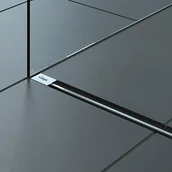 Odpływy liniowe - Viega Advantix Vario Zestaw odpływ liniowy o regulowanej długości 30-120 cm z rusztem wykończeniowym wersja remontowa czarny 711870+4966.10 721671 - miniaturka - grafika 1