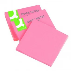 Q-CONNECT Bloczek samoprzylepny Brilliant 76x76mm 1x75 kart. różowy KF10516 - Notesy i bloczki - miniaturka - grafika 5