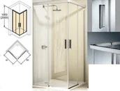 Kabiny prysznicowe - Huppe Design Elegance 120x80 1,79769313486232E+308 - miniaturka - grafika 1