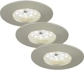 Lampy sufitowe - Briloner Lampa do zabudowy LED zestaw 3 szt 7231-032 Siłownik do sterowania za pomocą aplikacji i dyfuzor można zamówić oddzielnie 470 lm 3000 K nikiel matowy) - miniaturka - grafika 1