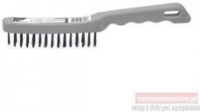 YATO Szczotka druciana, drut stalowy, 6 rzędów, rękojeść plastikowa YT-6356 - Materiały ścierne - miniaturka - grafika 3