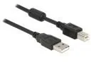 Delock Cable USB 2.0 A > B wtyczka/wtyczka 1 m z rdzeniem ferrytowym - Kable USB - miniaturka - grafika 2