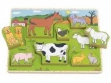 Hape Puzzle stojące farma zwierząt - Układanki dla dzieci - miniaturka - grafika 2