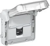 Gniazdka elektryczne - Legrand 069569 PLEXO Gniazdo informatyczne 1XRJ45 KAT.6 FTP SZARE - miniaturka - grafika 1