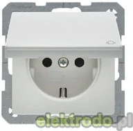 Gniazdka elektryczne - Berker Gniazdo z uziemieniem SCHUKO z pokryw - Q.1 (47516089) - miniaturka - grafika 1