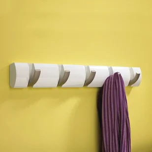 Umbra Listwa z 5 wieszakami Flip biała, 51x7x3 cm - Wieszaki i stojaki - miniaturka - grafika 2