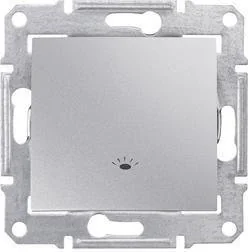 Schneider Electric Schneider Sedna Przycisk "światło" ALUMINIUM SDN0900160 SDN0900160 - Wyłączniki światła i elektryczne - miniaturka - grafika 2