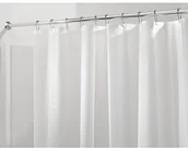 Zasłony prysznicowe - InterDesign Interdesign zasłona prysznicowa z tworzywa PEVA, nie zawiera PCV, odporna na działanie pleśni, wymiary 180 x 180 cm, kolor Frost (12051EU) - miniaturka - grafika 1
