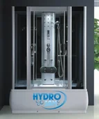 Kabiny prysznicowe - Hydrosan WSH-7108 150x85 profil aluminium + brodzik - miniaturka - grafika 1