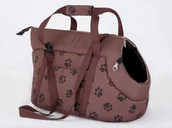 Transportery dla kotów - Hobbydog Torba - Jasno brązowa w łapki - Rozmiar 1 - miniaturka - grafika 1