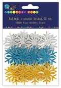 Przybory szkolne - Craft Naklejki z pianki brokatowe śnieżynki DP - miniaturka - grafika 1