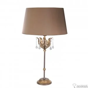 Elstead Lampka biurkowa AMARILLI AML/TL BR/GLD abażurowa LAMPA nocna z kryształk - Lampy stojące - miniaturka - grafika 2