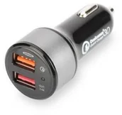 Ładowarki samochodowe - Ednet Ładowarka samochodowa Qualcomm Quick Charge 3.0 2xUSB (3A/2,4A) 84103 - miniaturka - grafika 1