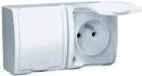 Gniazdka elektryczne - Kontakt Simon Gniazdo Natynkowe Aquarius z/u Podwójne IP44 AQGZ1-2/11 biały - miniaturka - grafika 1