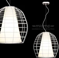Lampy sufitowe - Lumina Deco Druciana LAMPA wisząca BOLZANO LDP 090 WT) Deco metalowa OPRAWA zwis drut biały - miniaturka - grafika 1