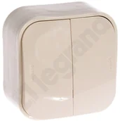 Wyłączniki światła i elektryczne - Legrand Łącznik schodowy podwójny kremowy - Forix IP20 - 782436 - miniaturka - grafika 1