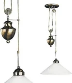 Lampy sufitowe - Rabalux Klasyczna LAMPA wisząca ART DECO MARIAN 2706 IP20 Patyna biały - miniaturka - grafika 1