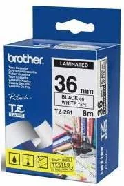 Brother TZ-261 36mm Taśma Laminowana, czarny nadruk/białe tło [TZ-261] - Etykiety do drukarek - miniaturka - grafika 5