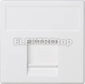 Gniazdka elektryczne - Kontakt Simon K76/9 Płytka K45, 1x RJ z osłoną; uniwersalna; czysta biel - miniaturka - grafika 1