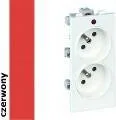 Gniazdka elektryczne - Kontakt Simon Connect gniazdo Podwójne z bolcem S2/6 podwójne z uziemieniem - miniaturka - grafika 1