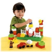 Klocki - Fisher Price Skrzynia pełna klocków Farma - miniaturka - grafika 1