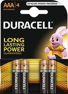 Baterie i akcesoria - Duracell 4 x bateria alkaliczna Duralock C&B LR03 AAA blister - miniaturka - grafika 1