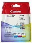 Tusze oryginalne - Canon CLI-521 C/M/Y PACK 3 tusze MP620, MP630, MP980, IP4600, IP3600 (CLI-521CMY) - miniaturka - grafika 1