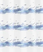 Zasłony prysznicowe - Kleine Wolke 0856733238 Seaside do zasłony prysznicowej, 120 x 200 cm, krokusblau - miniaturka - grafika 1