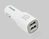 Ładowarki samochodowe - wel.com Ładowarka samochodowa 2.1 A,1x port USB 1.0 A, 1x port USB 2.1 A biala akcesuniversal011 - miniaturka - grafika 1