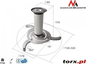 Uchwyty do projektorów - MACLEAN Uchwyt do projektora sufitowy MC-515S - miniaturka - grafika 1