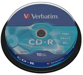 Nośniki danych - Verbatim CD-R 52x 700MB 10 EXTRA PROTECTION NDVMPRB00190 - miniaturka - grafika 1