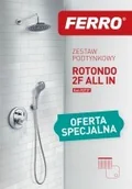 Zestawy prysznicowe - Ferro ROTONDO Podtynkowy zestaw prysznicowy z baterią Algeo BAG7P chrom ROT2F ROT2F - miniaturka - grafika 1