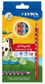 Przybory szkolne - Lyra Kredki Groove 10 kolorów - miniaturka - grafika 1