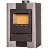 Wkłady kominkowe - HS Flamingo piecyk ESPO II 9 kW szary - miniaturka - grafika 1